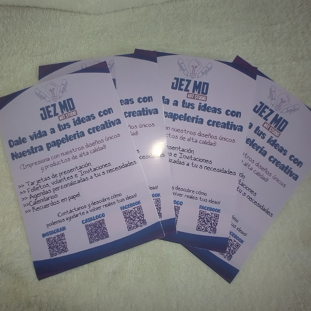 Volantes de 1/2 y 1/4 de carta