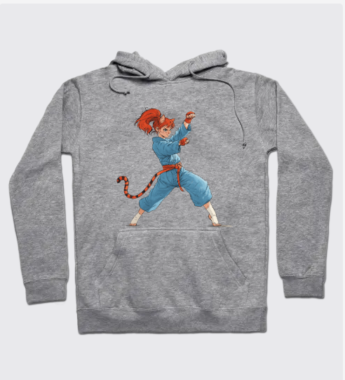 Karate Cat Youth Kids Hoodie