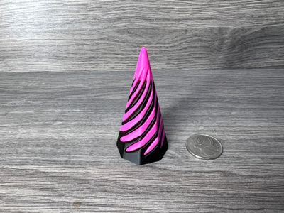 Pink Vortex Tree Cones