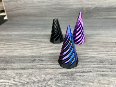 Magenta-Blue Vortex Tree Cones