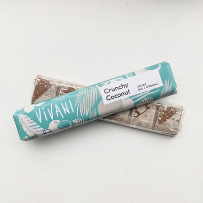Vivani Bar: Crunchy Coconut Chocolate DAMAGED BARS Vivani Bar: Crunchy Coconut Chocolate DAMAGED BARS