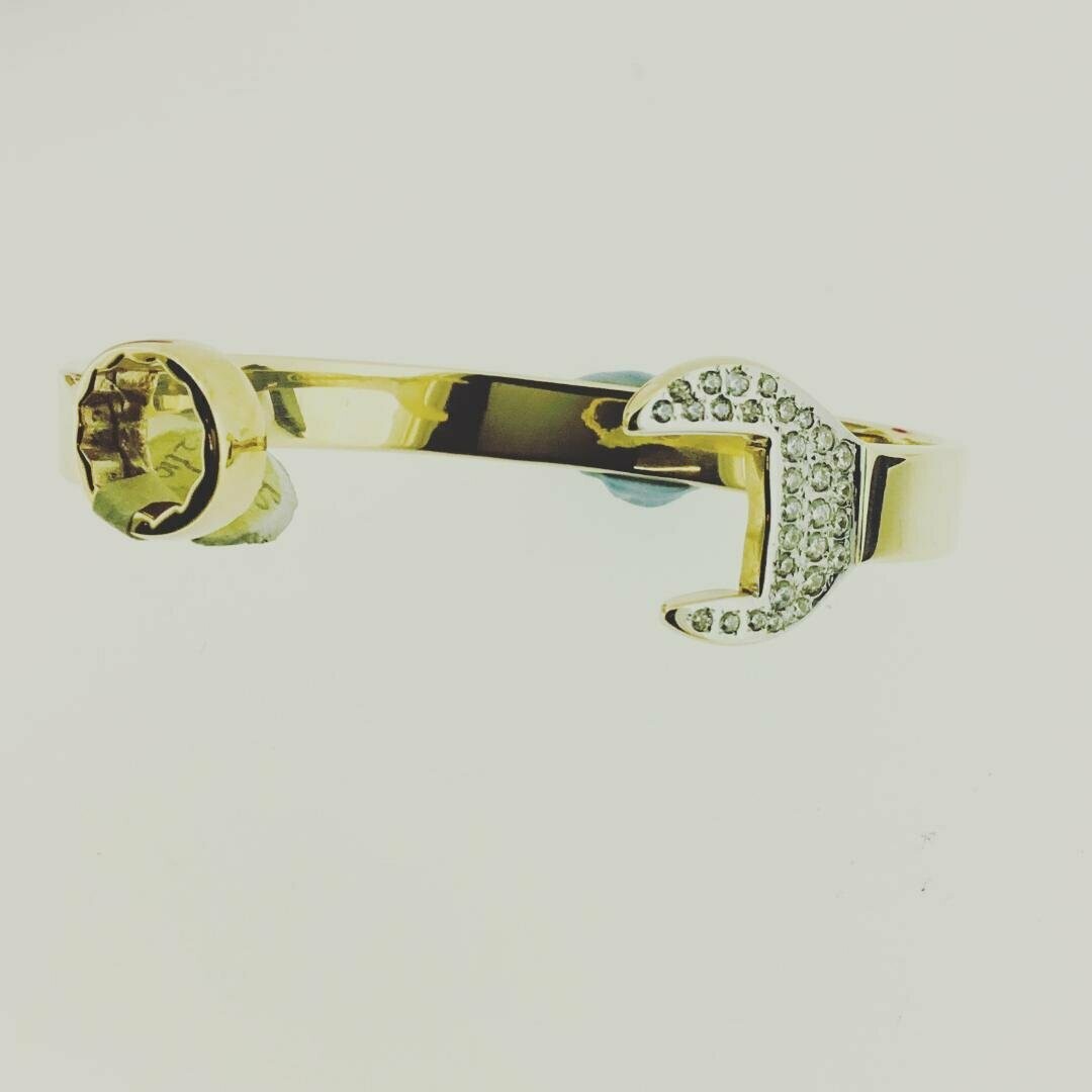 mens gold spanner bangle