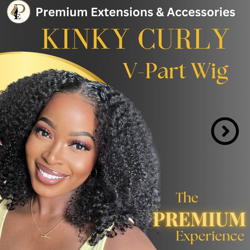 Kinky Curly V-Part Wig