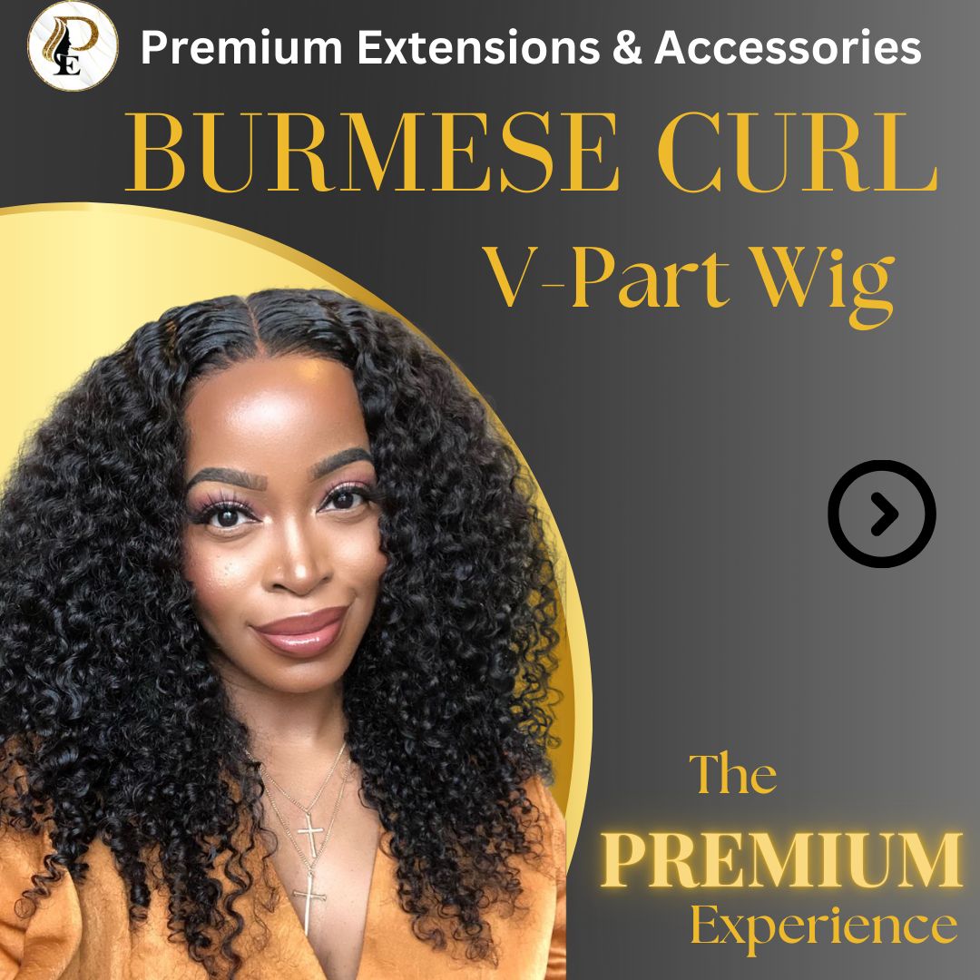 Burmese Curl V-Part Wig