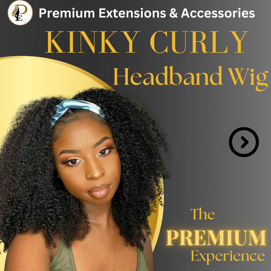 Kinky Curly Headband Wig