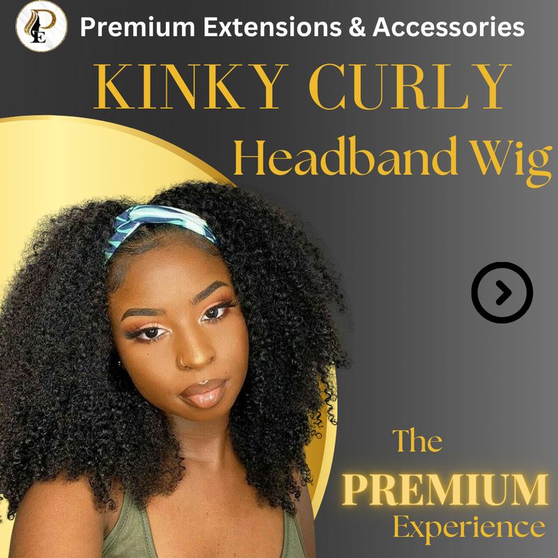Kinky Curly Headband Wig