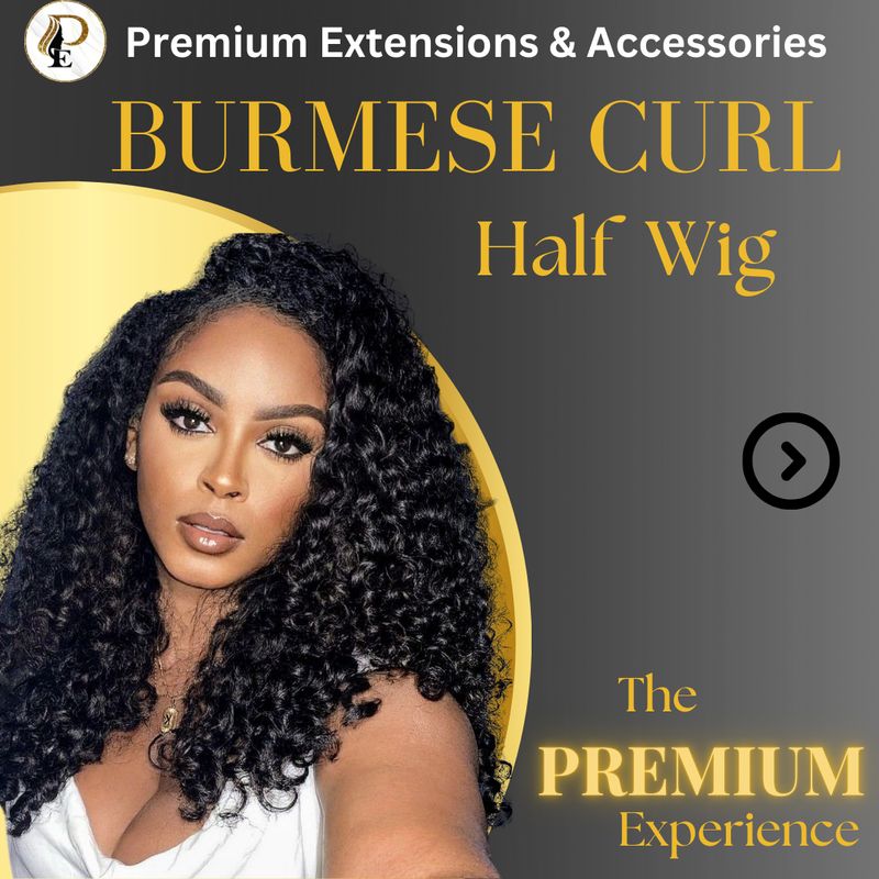 Burmese Curl Half Wig