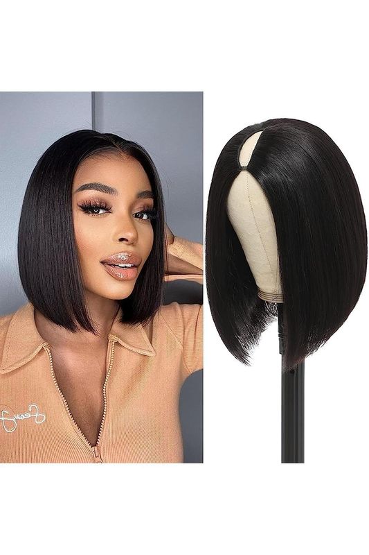 Straight V-Part Wig