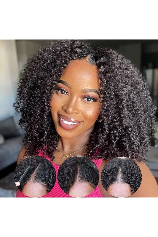 Kinky Curly V-Part Wig