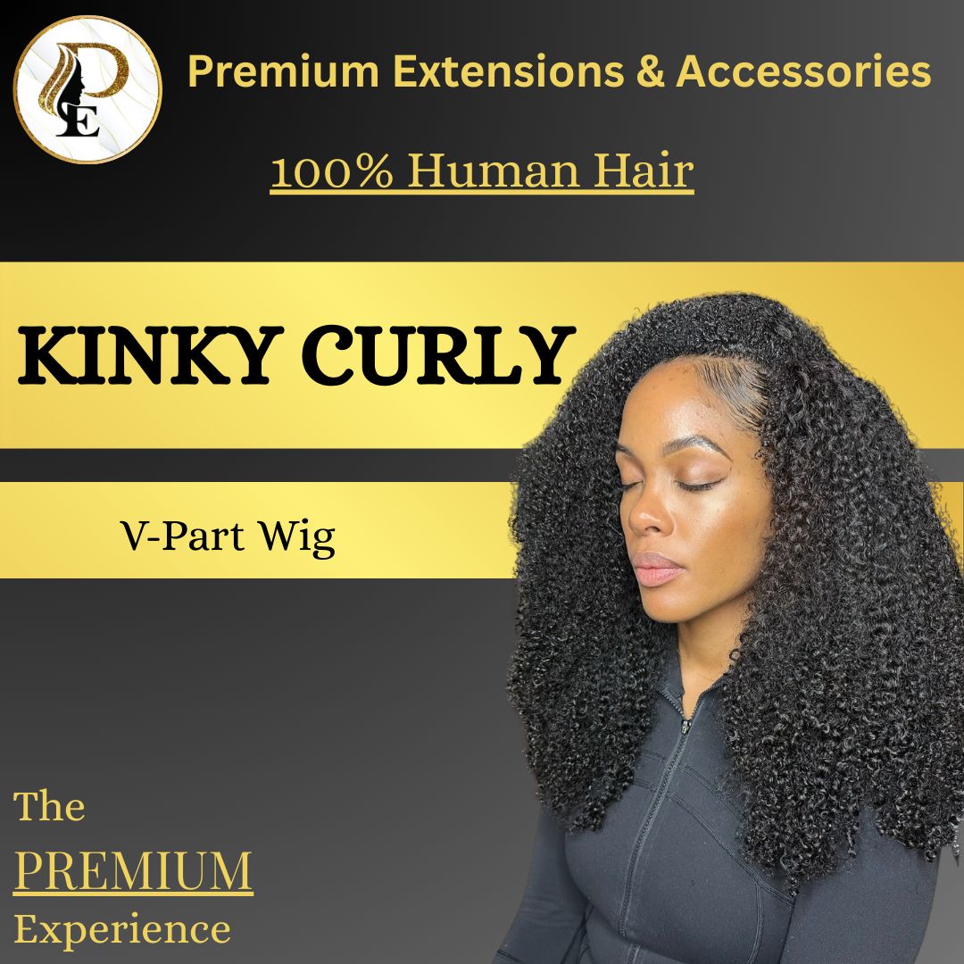 Kinky Curly V-Part Wig