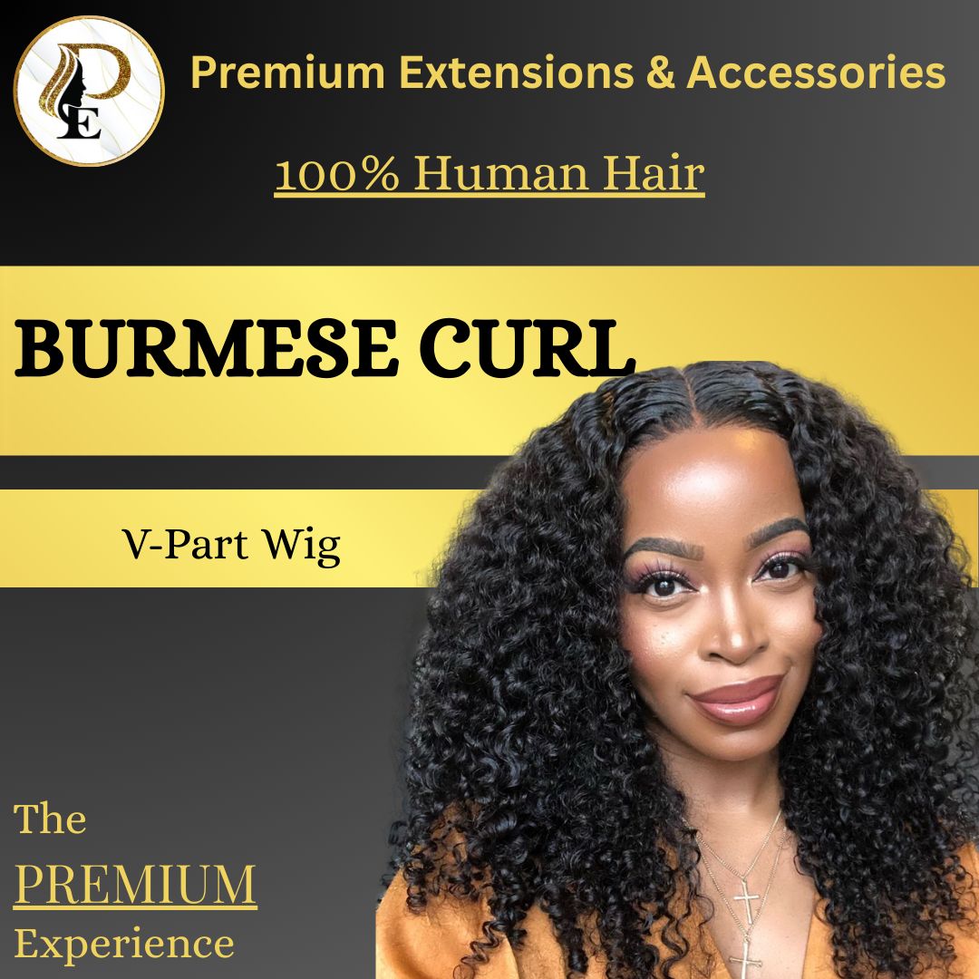 Burmese Curl V-Part Wig