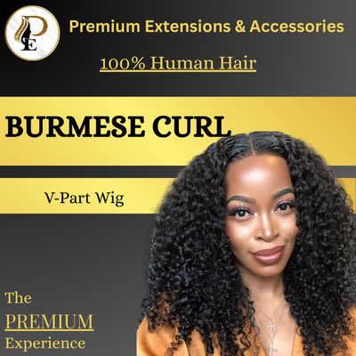 Burmese Curl V-Part Wig
