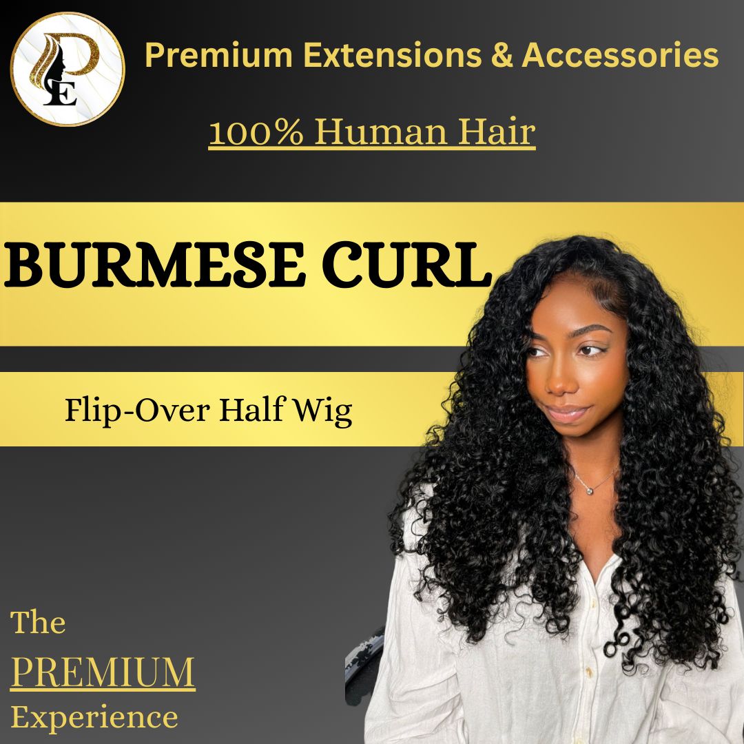 Burmese Curl Half Wig