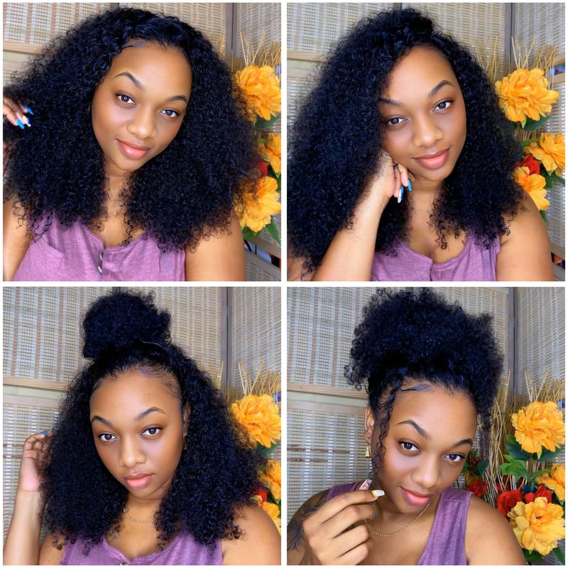 Kinky Curly Flip-Over Half Wig