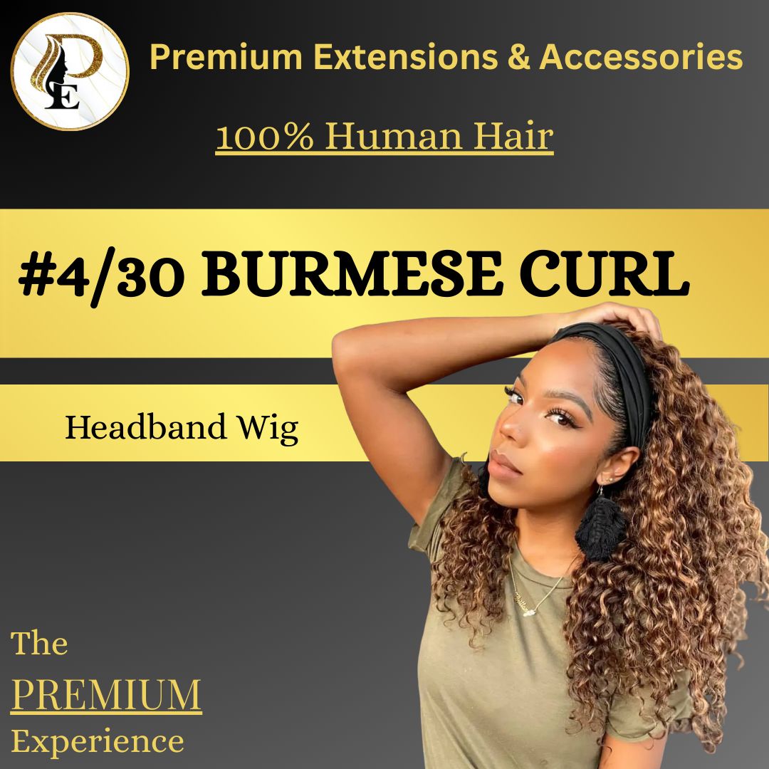 #4/30 Burmese Curl Headband Wig