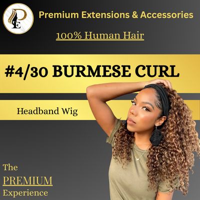 #4/30 Burmese Curl Headband Wig