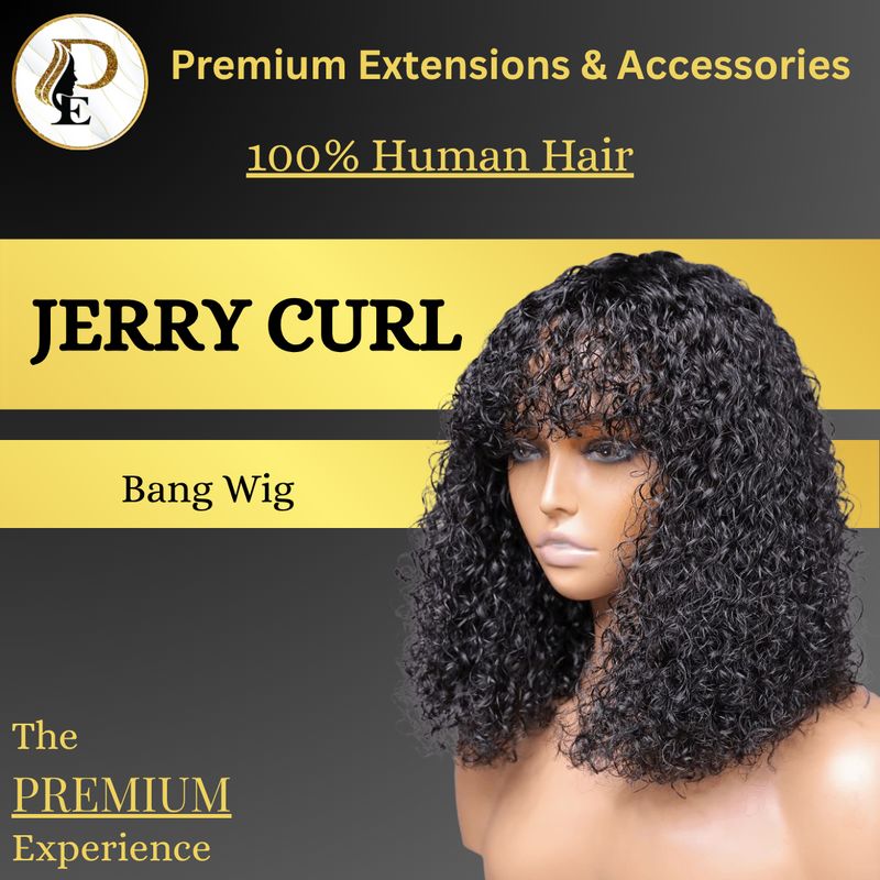 Jerry Curl Bang Wig
