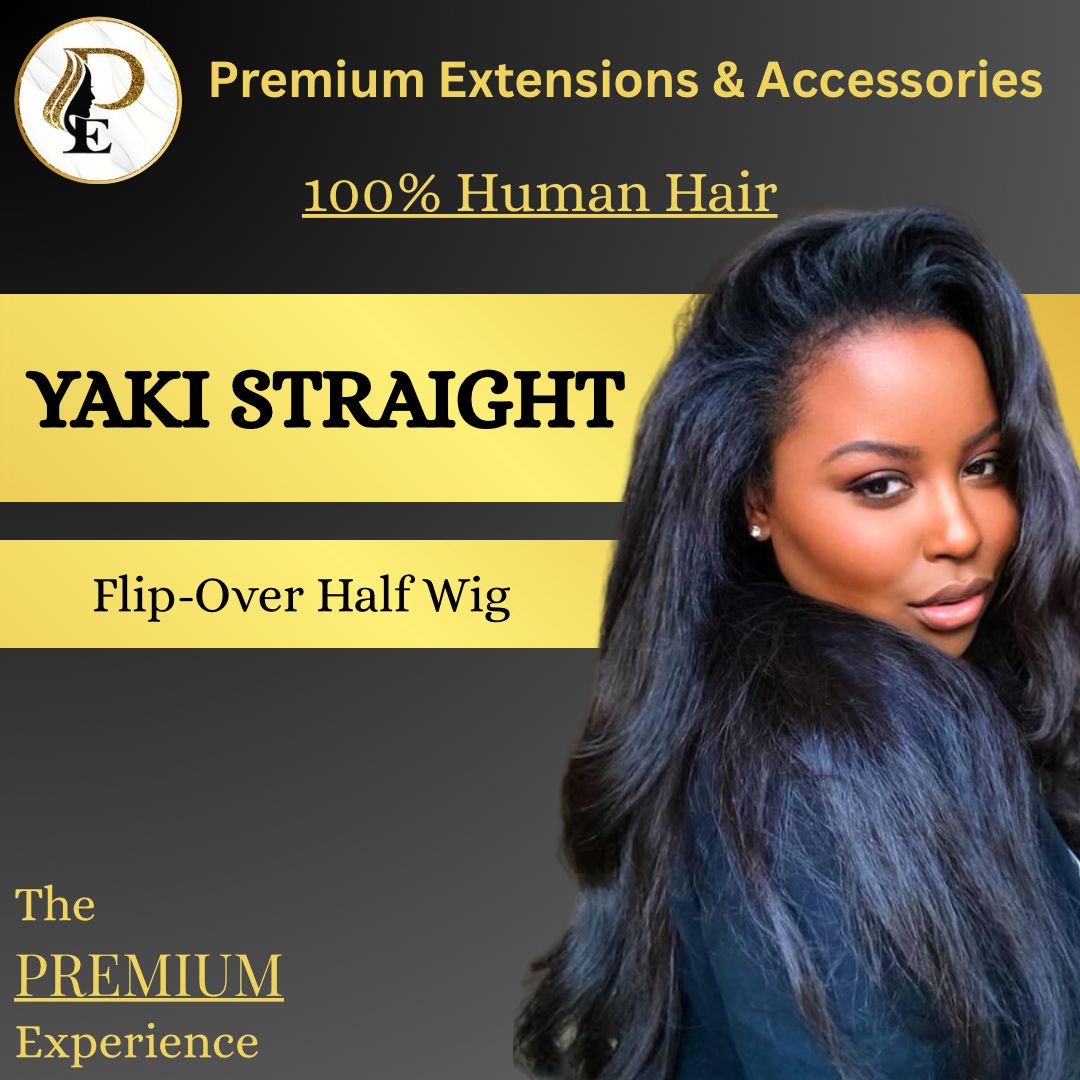 Yaki Straight Flip-Over Half Wig