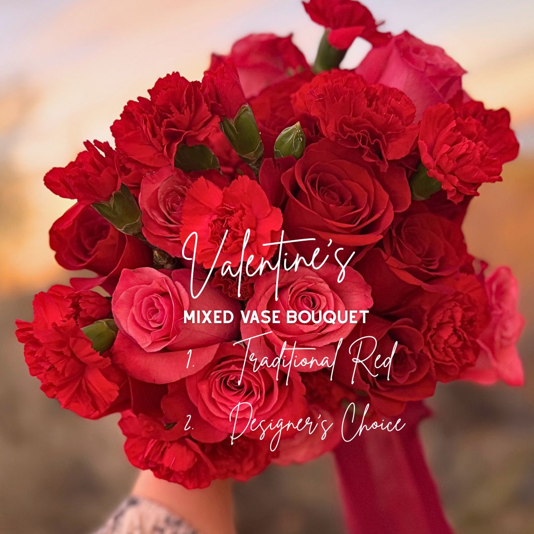 Rose Vase Bouquet - Valentine's Day