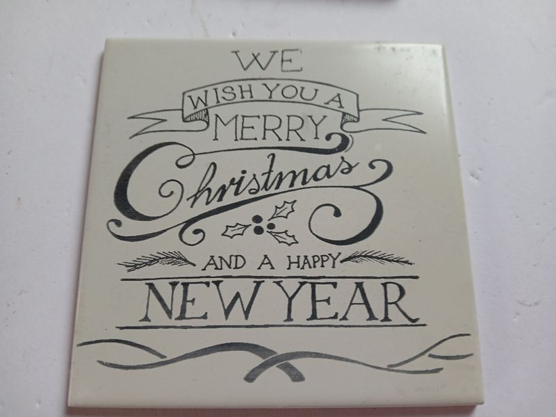 6 x 6 Painted White tile