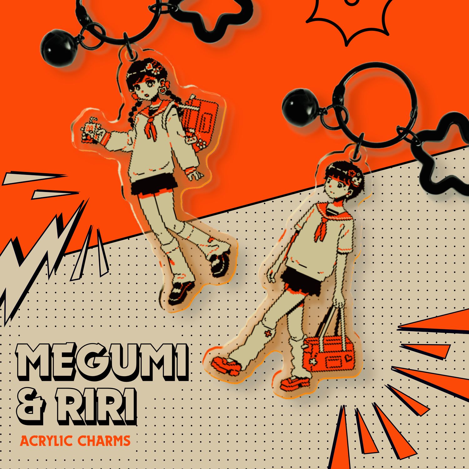 Megumi &amp; Riri Acrylic Charm