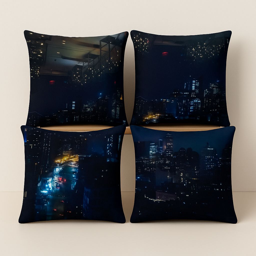 City Silence 4-Pillow Set