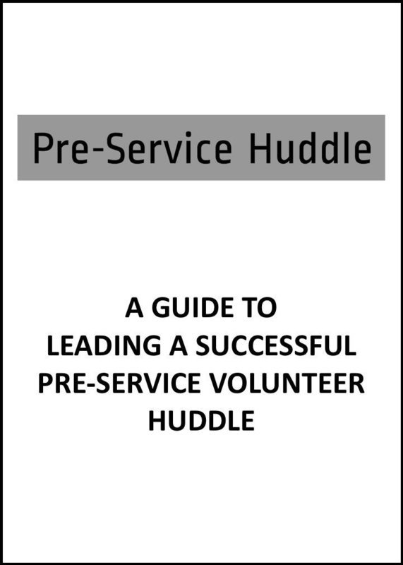 PRE-SERVICE HUDDLE GUIDE
