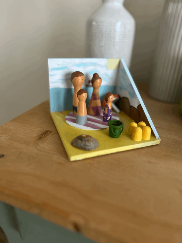 Une famille à la plage