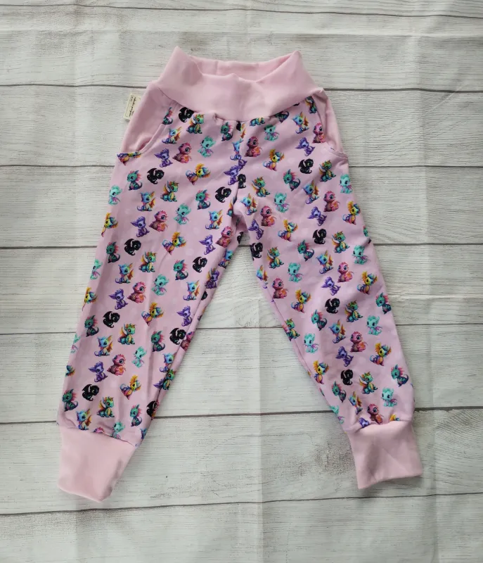 Pumphose kleine Drachen rosa Gr. 98