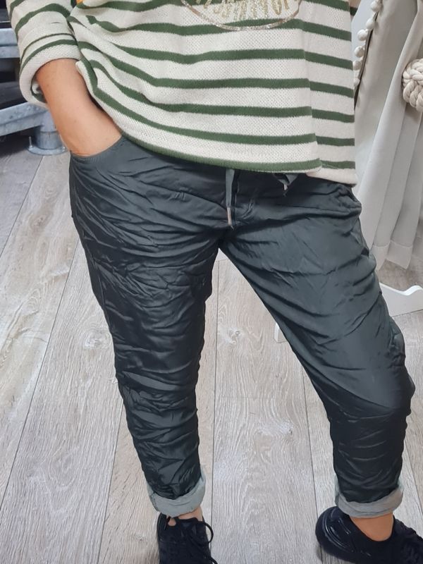 Shiny Glanz Joggpants khaki