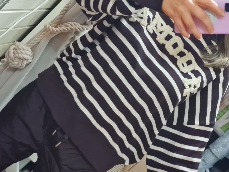 Feinstrick Pullover Stripes braun