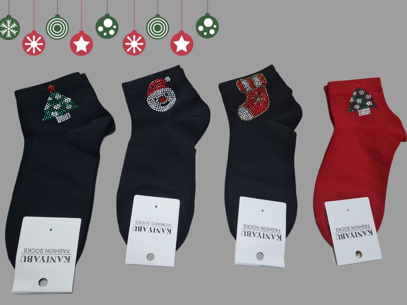 Socken Weihnachten X-mas Straß