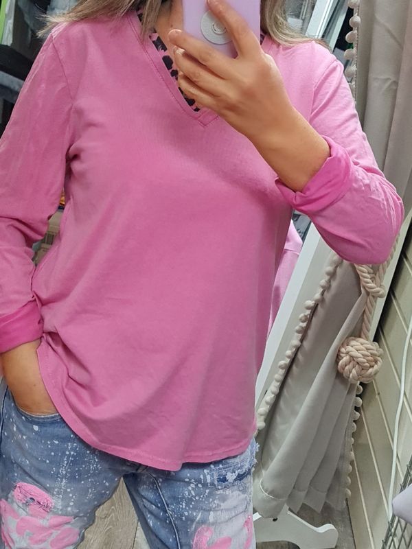Langarm Shirt Leo pink