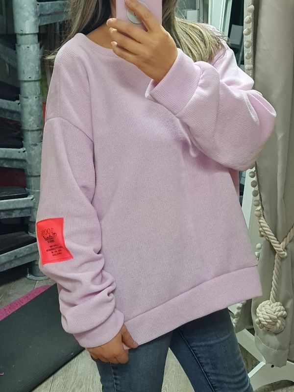 Pullover Sweatshirt babykord kord natural rosa