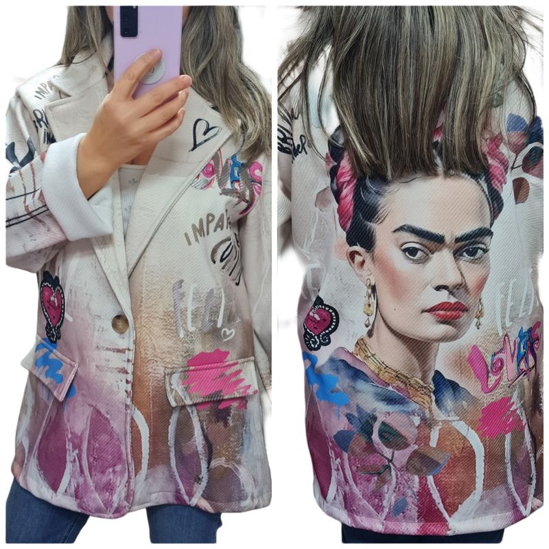 Blazer Frida italymode Jacke print Kahlo