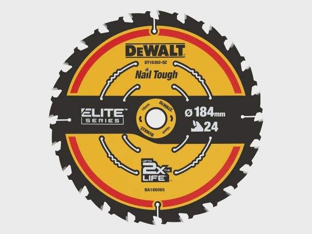 Dewalt DT10302 ELITE Series Framing Circular Saw Blade 184 x 16mm x 24T