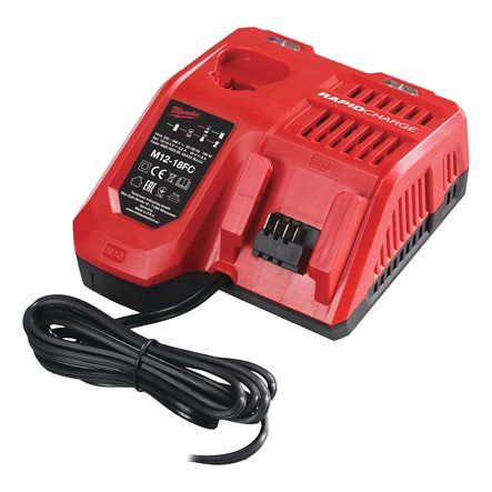 Milwaukee 4932451080 M12-18FC 12/18v Twin Port Fast Charger 240v