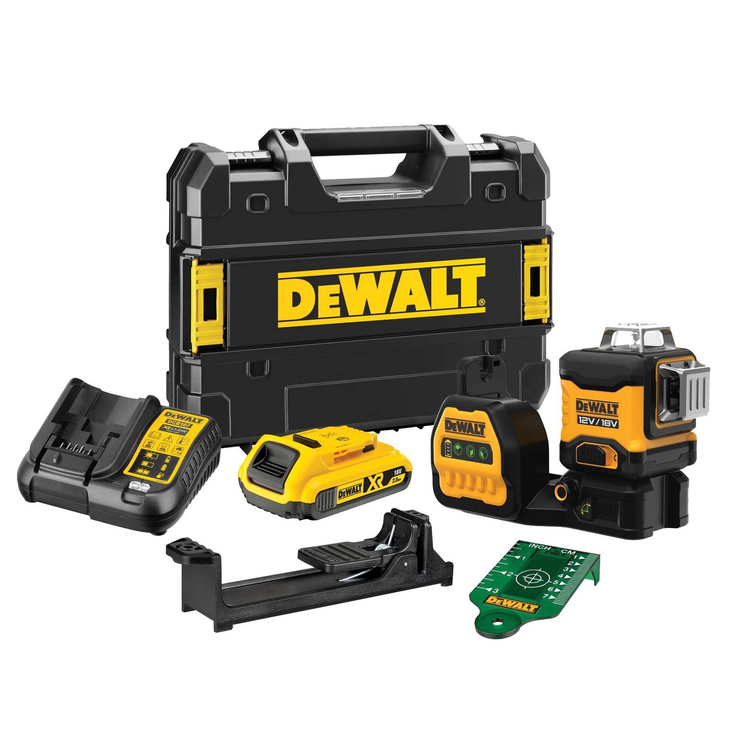 Dewalt DCE089D1G18 18v 3 x 360 Green Multi-Line Laser Kit 1 x 2.0Ah Li-ion