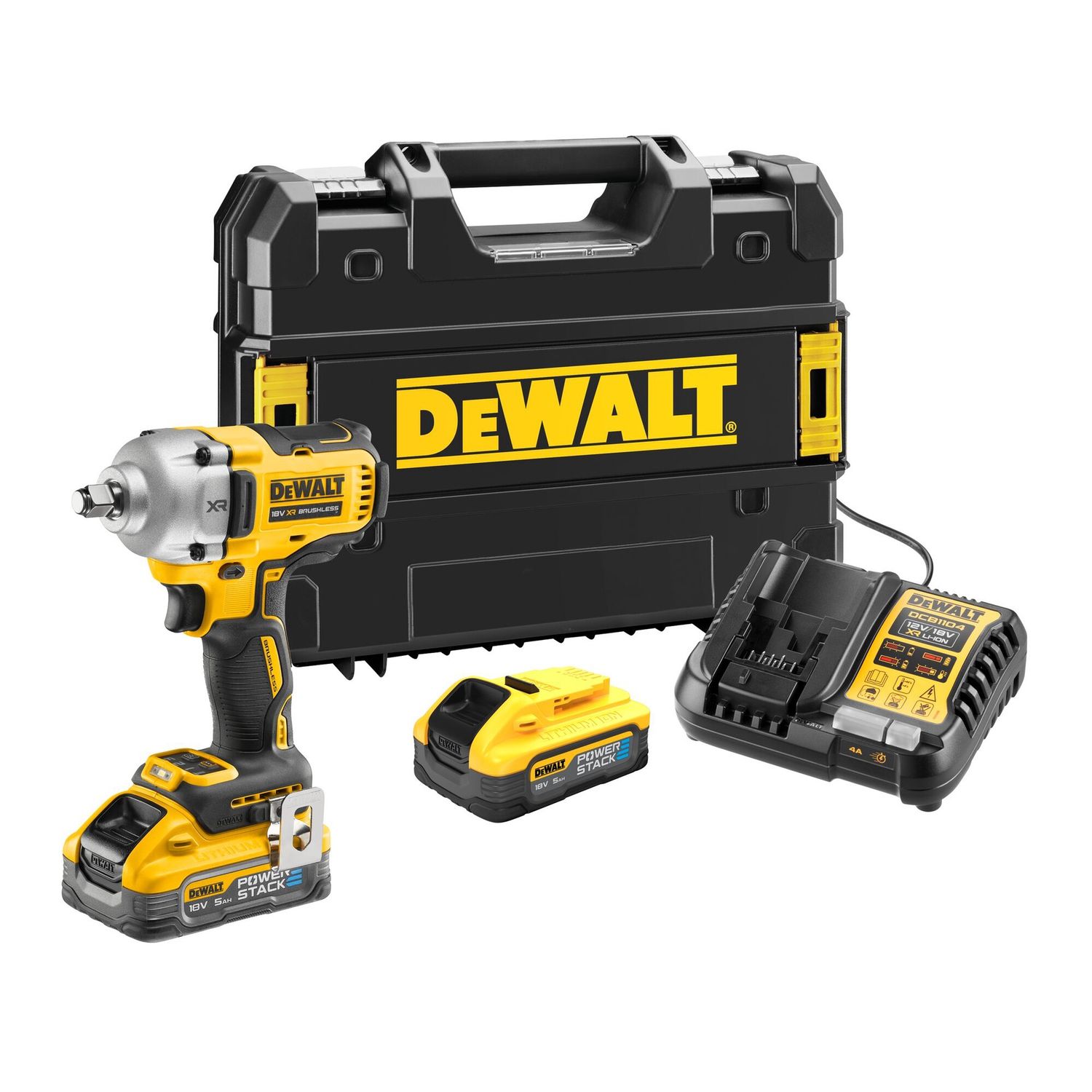 Dewalt DCF891H2T XR BL 1/2in HR Anvil Impact Wrench 18V 2 x 5.0Ah POWERSTACK Li-ion