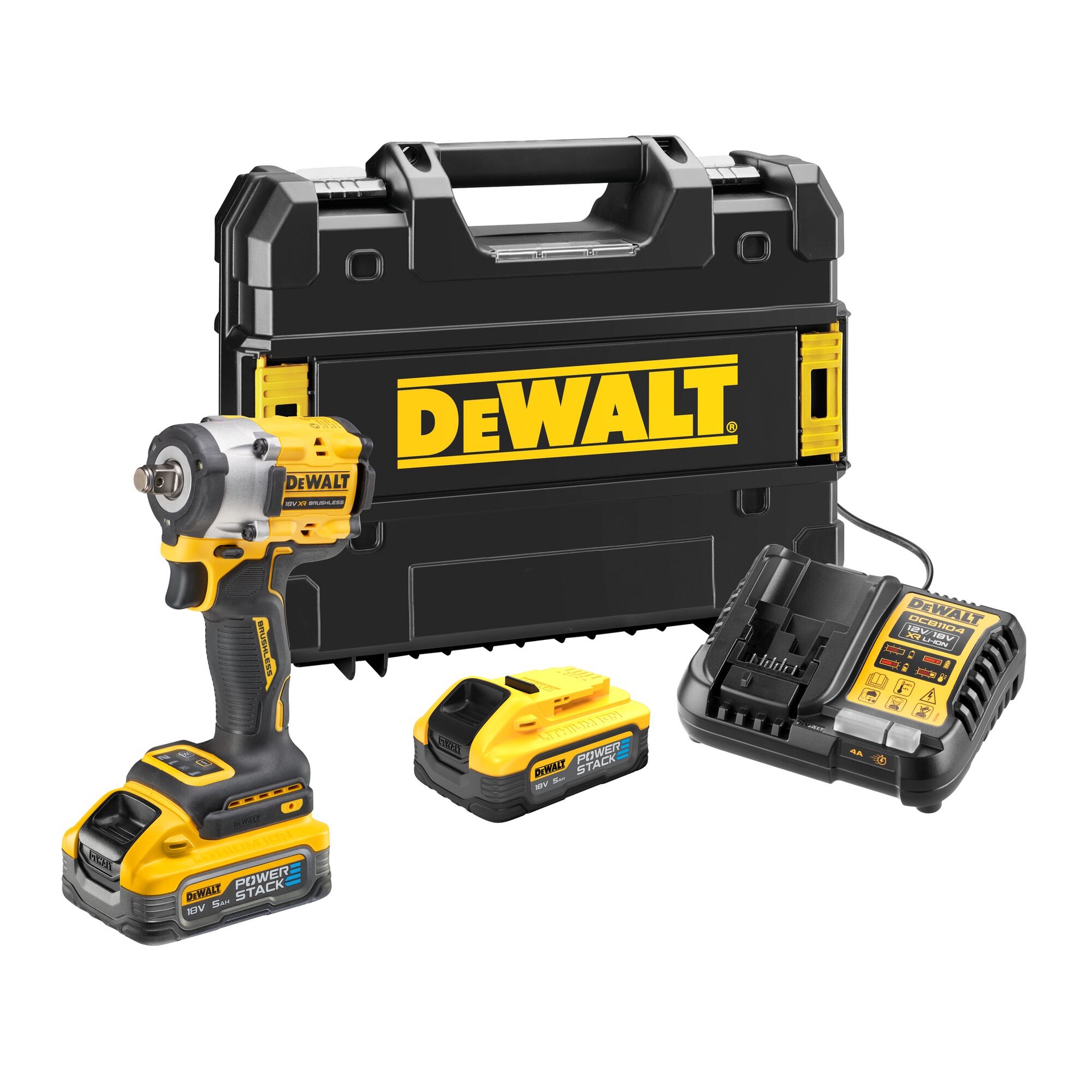 Dewalt DCF921H2T XR 18v Brushless 1/2in Impact Wrench Kit 2 x 5.0ah POWERSTACK L img