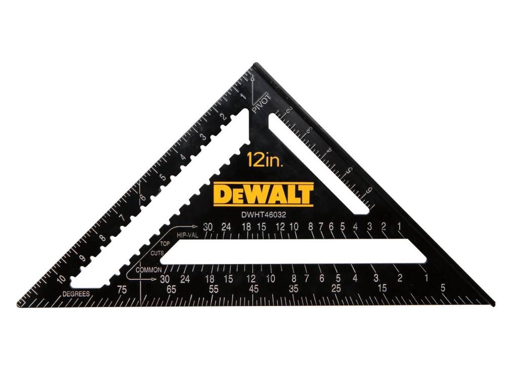 Dewalt DHT046032 DWHT46032-0 Rafter Layout Square 12in