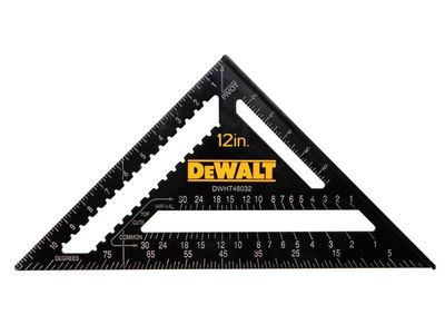Dewalt DHT046032 DWHT46032-0 Rafter Layout Square 12in