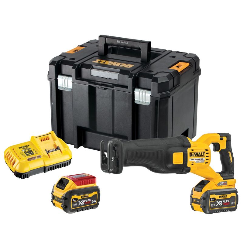 Dewalt DCS389X2 XR FlexVolt 54v Reciprocating Saw Kit 2 x 9.0ah Batteries