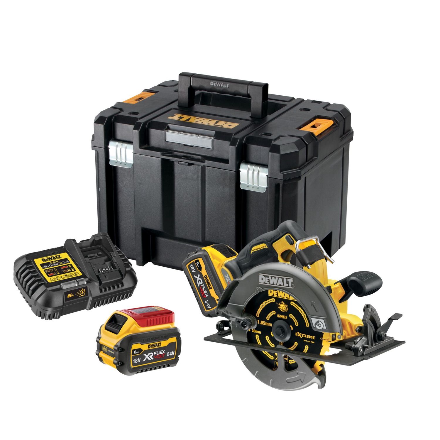 Dewalt DCS578T2 XR FlexVolt 54v Circular Saw 190mm Kit 2 x 2.0Ah Li-ion
