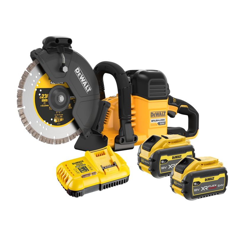 Dewalt DCS691X2 XR FlexVolt 54v 230mm Cut-Off Saw Kit 2 x 9.0Ah Li-ion