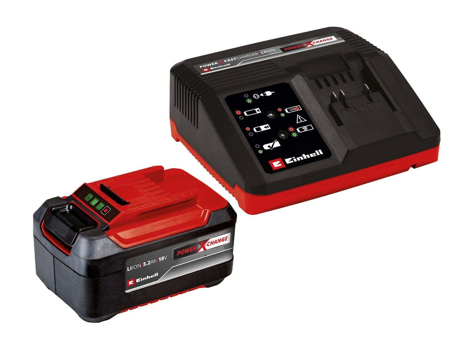 Einhell PX-STKIT52 18v Power X-Change Battery and Charger Starter Kit 1 x 5.2Ah Li-ion