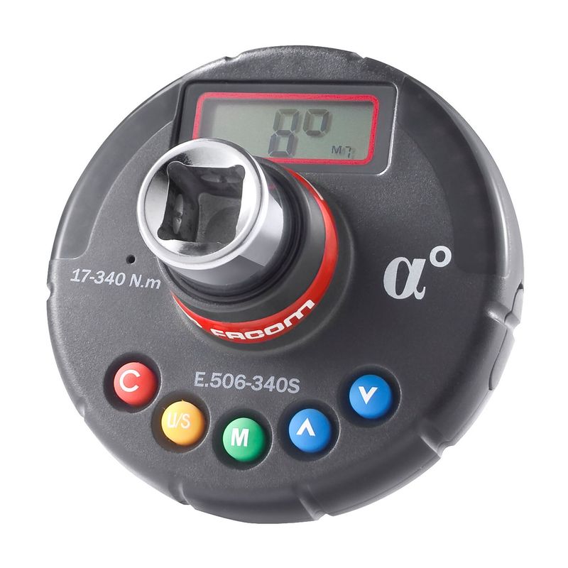 Facom E.506-340S 1/2" Digital Torque and Angle Adaptor 17 to 340Nm