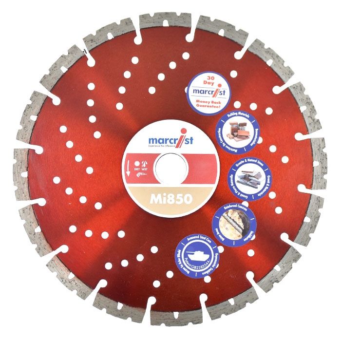 Marcrist 1112.0230.22 MI850 230mm x 22.2mm Fastest Universal Diamond Blade
