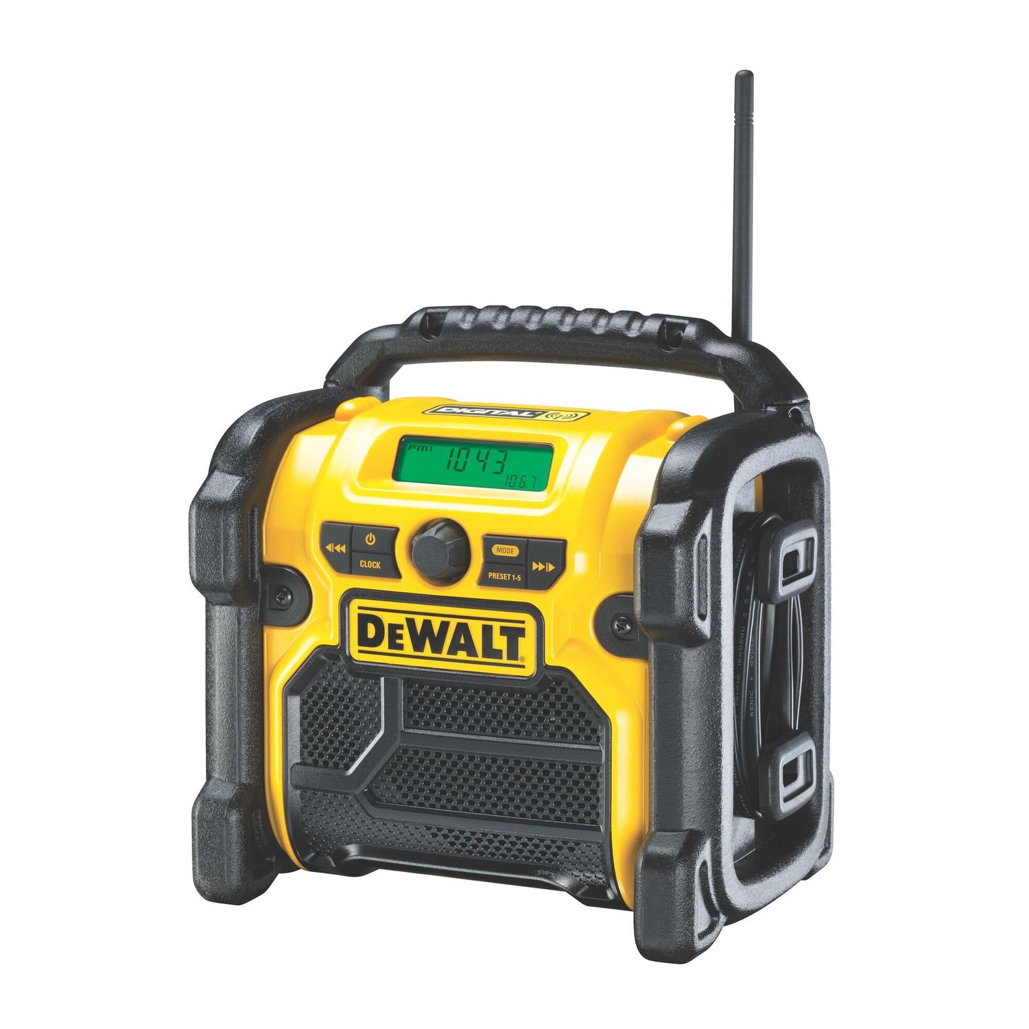 Dewalt DCR020 DAB Digital Radio 240v and Li-ion Bare Unit