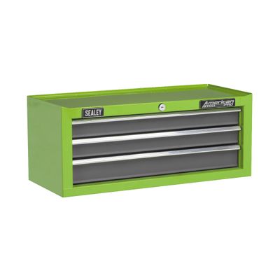 Sealey AP22309BBHV American PRO Mid-Box Tool Chest 3 Drawer - Green/Grey